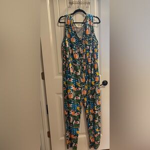 Lucy&Yak Colorful Abstract Print Jumpsuit